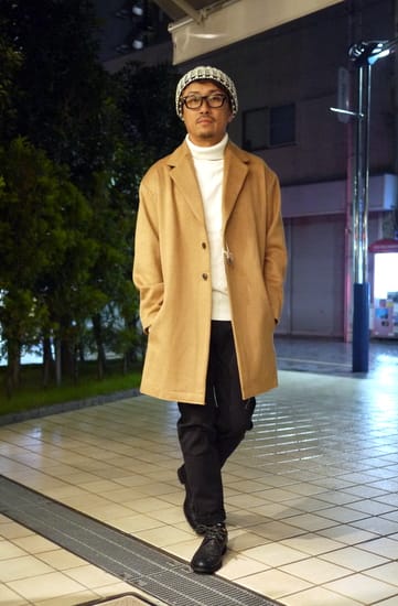 オーバーコート（ドロップショルダーコート）の着こなし